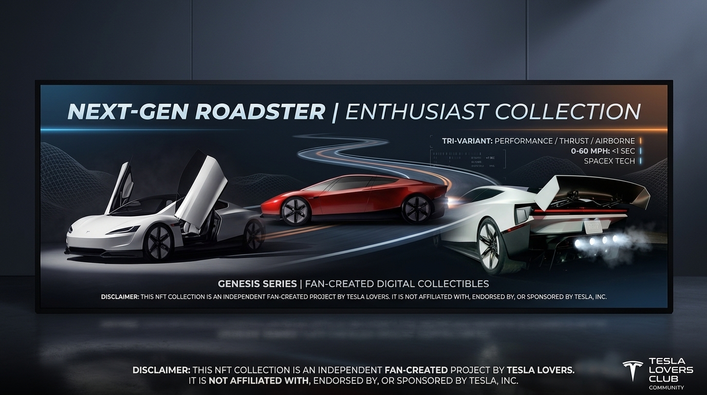 Futuristic Roadster concept artwork with red and white performance-car designs